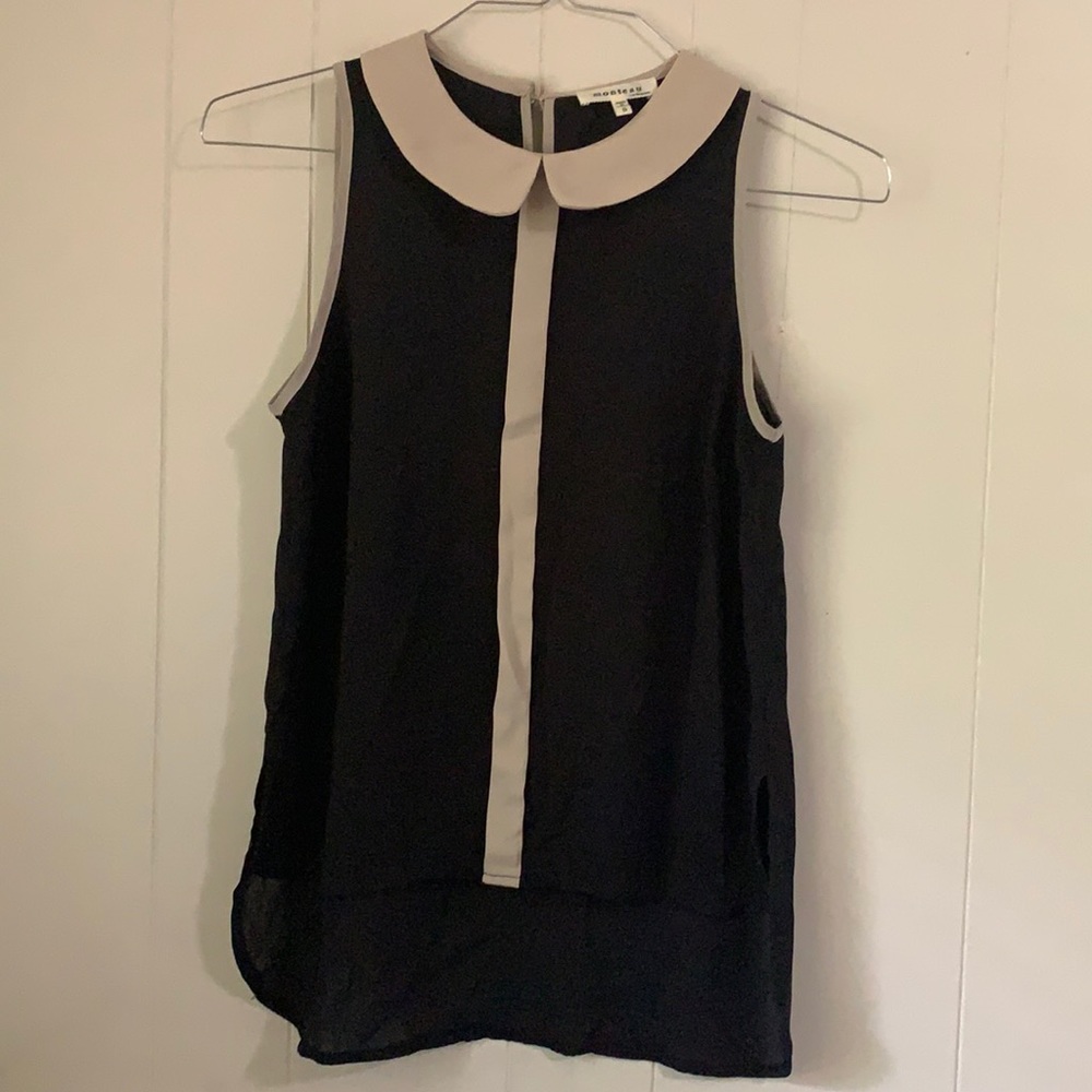Black and Tan Blouse